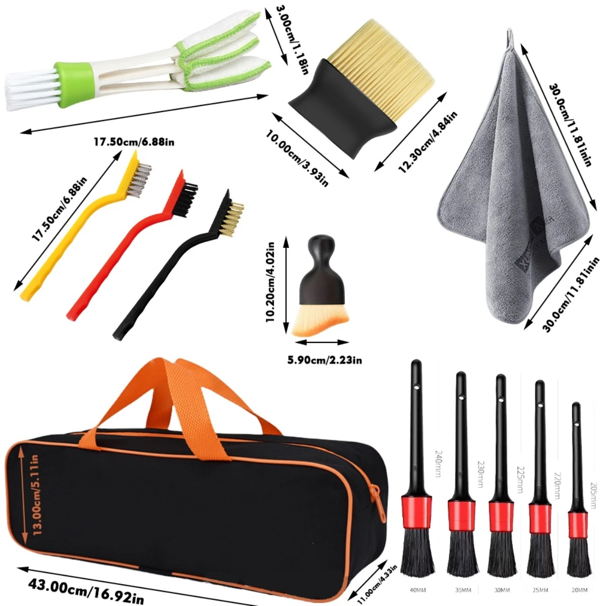 1-15 pezzi: kit di spazzole mu - Dirt Brush Interior recensione e prezzo